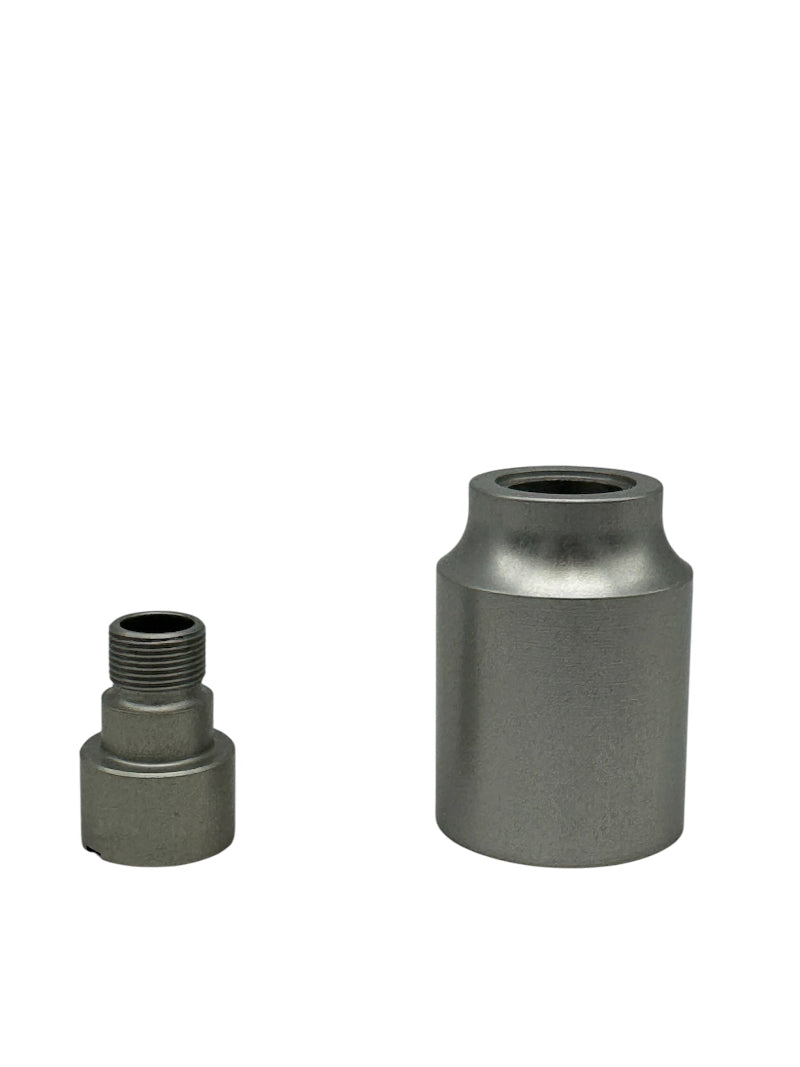 PolarStar Direct Attachment two-piece system showing the F2 Front Cylinder and Adapter on white background