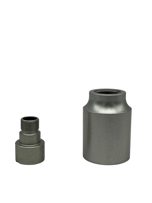 PolarStar Direct Attachment two-piece system showing the F2 Front Cylinder and Adapter on white background