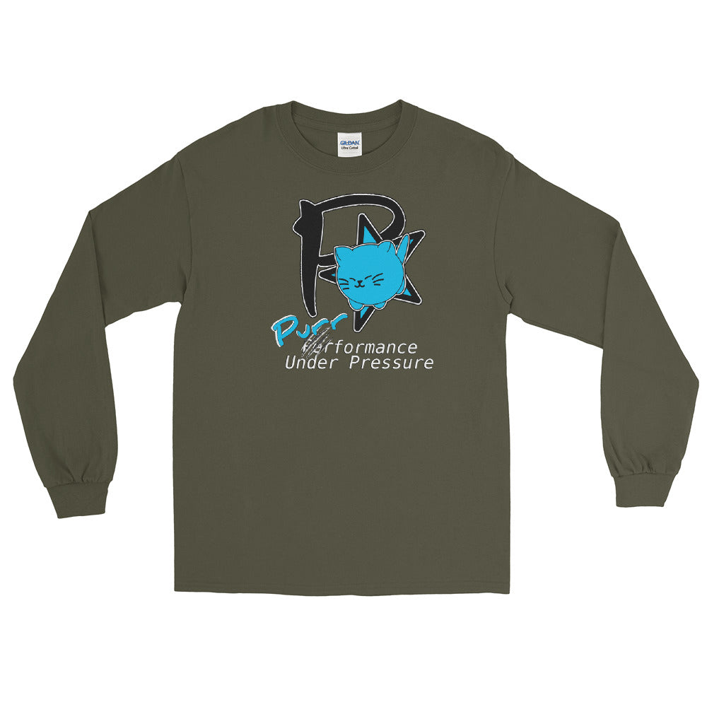 Purrformance Under Pressure - Men’s Long Sleeve Shirt - "Animal Rescue Fundraiser"